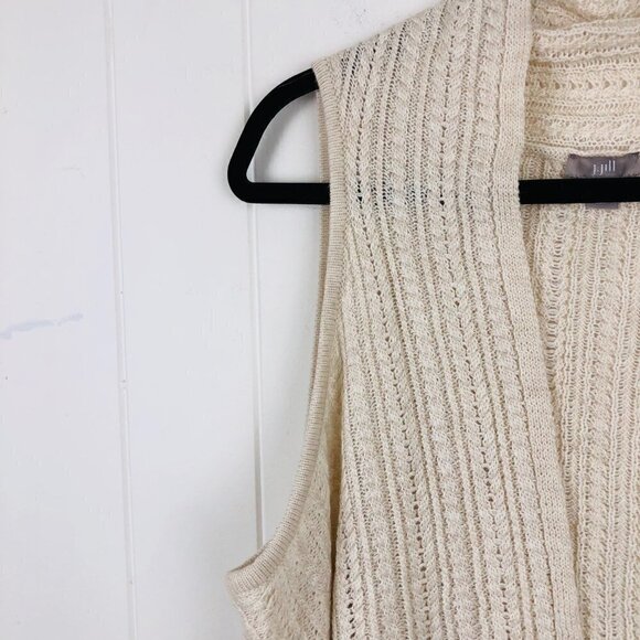 J. Jill Womens Sweater Beachy Open Front Waterfall Wool Blend Medium - Picture 3 of 9